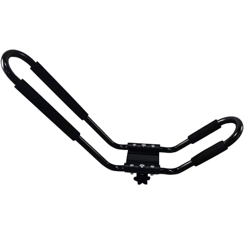 Universal Kayak J-Bar Roof Rack with Tie Down Straps - 4 Pcs