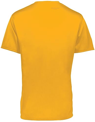 Holloway Boys Momentum Crew Neck T-Shirt XL Gold Moisture-Wicking UV Protection