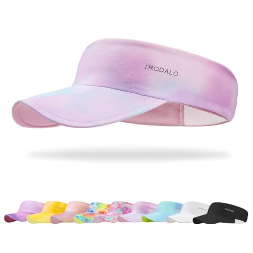 Kids Sun Visor Hats for Girls & Boys Pink Packable Cooling Stretchy Visor