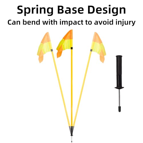 Soccer Corner Flags Set of 4 - Adjustable Height 5FT Training Poles