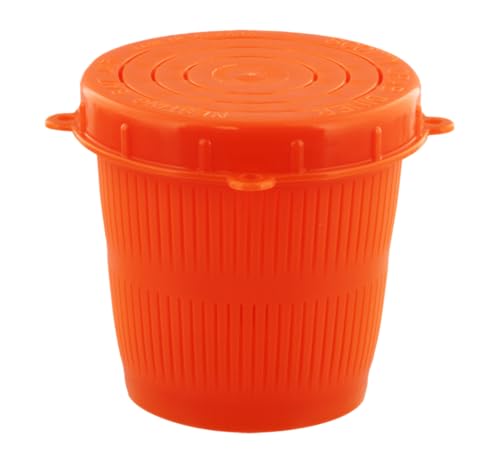 Vented Bait Jar for Crab and Prawn Traps - 16.9 Ounces, Fluorescent Red