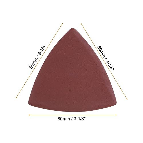 HARFINGTON 60pcs Triangular Hook & Loop Sandpapers 600/800/1000/1200/1500/2000 Grits 3-1/8" Aluminum Oxide Sanding Pads Mouse Detail Sander Papers Multitool Sheets Set (10pcs of Each Grits)