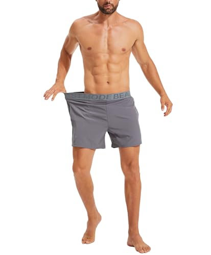 Men's 5 Inch Gym Workout Shorts - Quick Dry Athletic Training Shorts with Pockets - X-Large Grey
