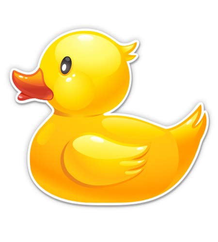 Rubber Duck Vinyl Sticker - 5 Inch Waterproof Decal for Car and Laptop
