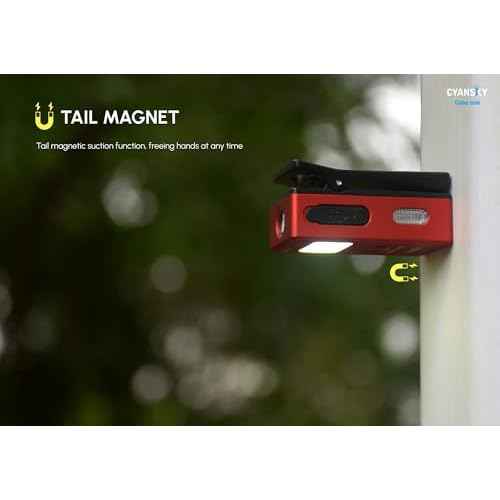 CYANSKY Rechargeable EDC Flashlight 500 Lumens Dual Sources Compact Pocket Clip Light,Motion Sensor, Convenient USB C Charging, Magnetic Flash Lights for Working, Cycling, Emergency, Signaling Tool