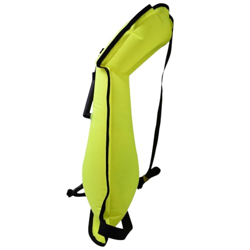 Neon Yellow Adult Snorkel Vest XL for Over 200lbs - Inflatable Water Safety Gear