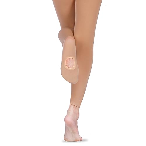Ballet Dance Tights for Girls - Ultra Soft Convertible Footed - Tan, 10-15 Years