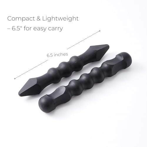 2-Pack Durable Polymer Yawara Sticks - Compact 6.5 Inch Self-Defense Sticks