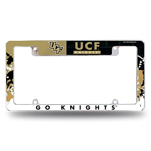 12" x 6" Chrome License Plate Frame - Central Florida Knights