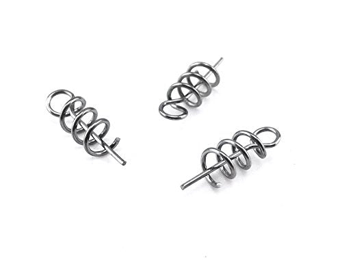100pcs Spring Twist Lock Fishing Hook Centering Pins - 14mm