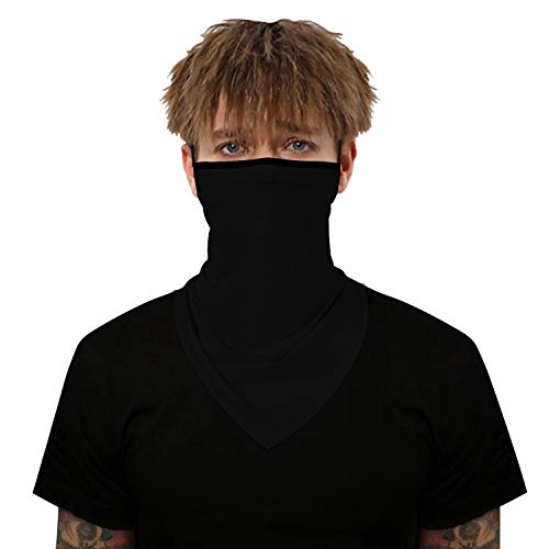 UV Protection Neck Gaiter Face Mask - Solid Black