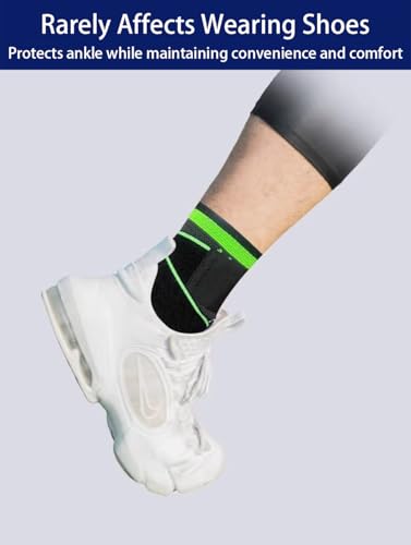 Ankle Brace for Sprains - Compression Sleeve for Plantar Fasciitis - Medium Black
