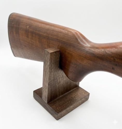 Rustic Wood Gun Display Stand for Rifles & Firearms - Collectibles Showcase