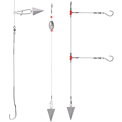 Pyramid Sinkers Fishing Weights - 1 Ounce, 4 Pack for Saltwater Surf Fishing