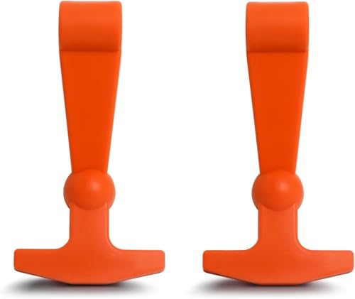 Poweka Orange Cooler Latches Replacement for Yeti & RTIC, 2 Pack, Durable Rubber