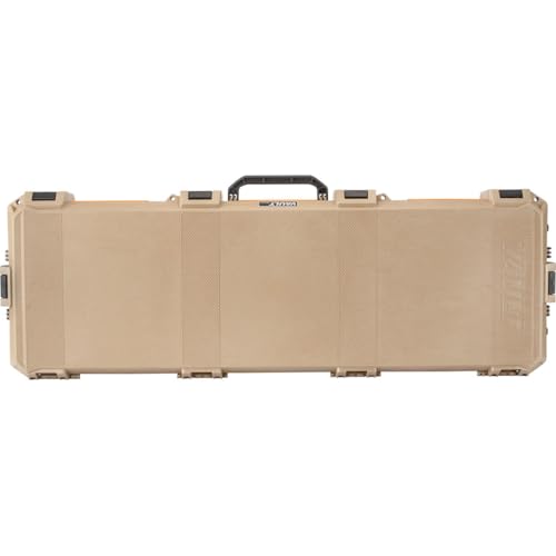 Pelican V800 Vault Double Wheeled Scoped Rifle Case - Tan with 10 Splatter Targets