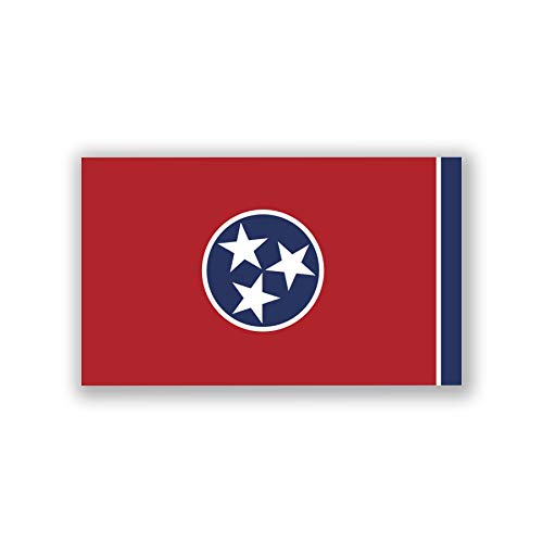 Tennessee State Flag Decal Stickers - 2-Pack, 5x3 Inches