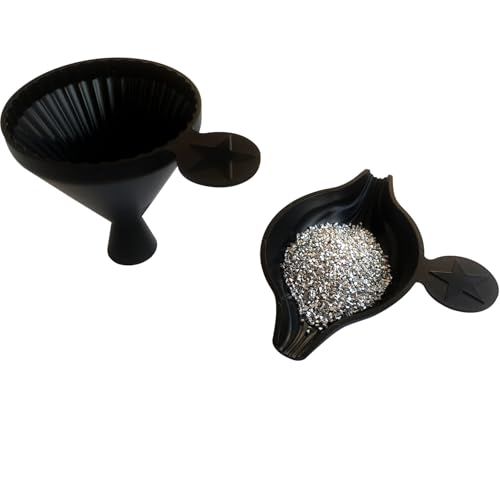 Reloading Powder Pan and Funnel - Non-Stick, .22 to .375 Caliber - Black