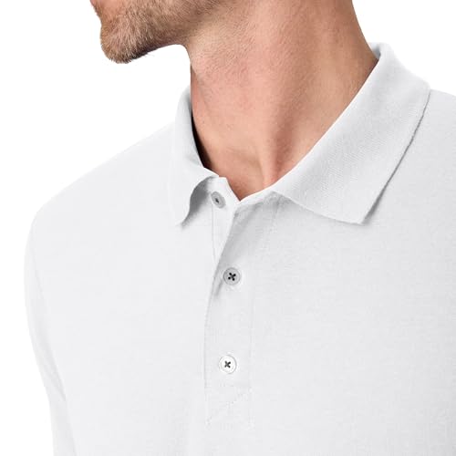 X-Large White Men's X-Temp Performance Polo Shirt - Odor Control