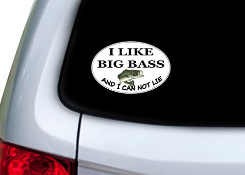 I Like Big Bass Fishing Sticker Decal - Car, Truck, RV