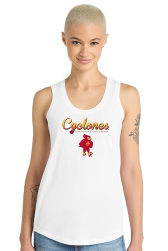 Iowa State Script Cyclones Tank Top for Women - Large White