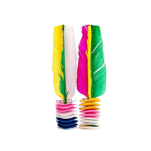 2PCS Jianzi Shuttlecock - Feather Foot Sports for Indoor/Outdoor Play