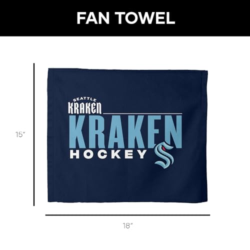 Seattle Kraken NHL Rally Towel - Lightweight Stadium Fan Gear, 15 x 18 Inch