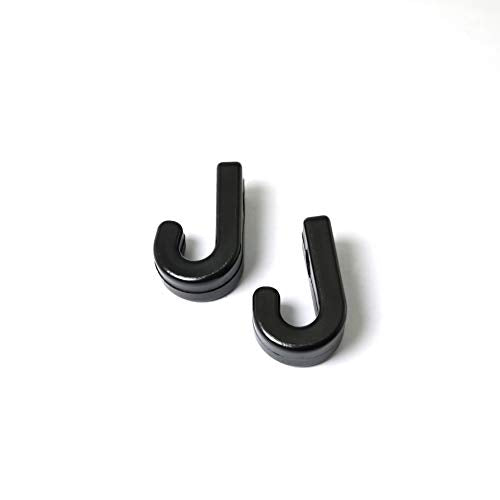10-Pack Kayak J Hooks - Black Nylon Lashing Hooks for Boating