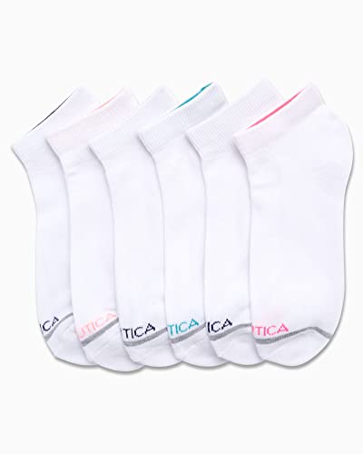 Moisture-Wicking Cushion Athletic Socks - 6 Pack, White