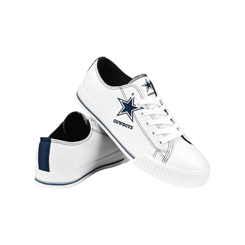 Women's Big Logo Low Top White Canvas Sneakers