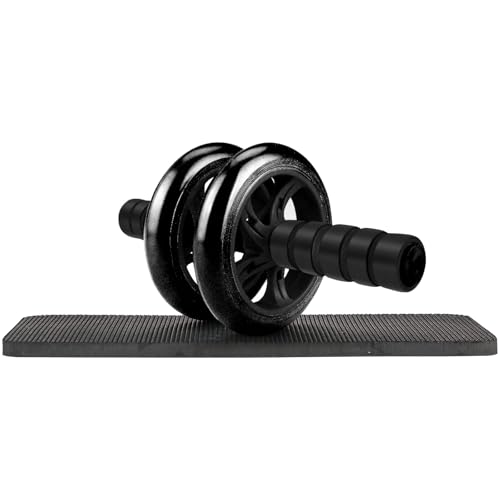 Dual-Wheel Ab Roller with Knee Pad - Portable Core Trainer