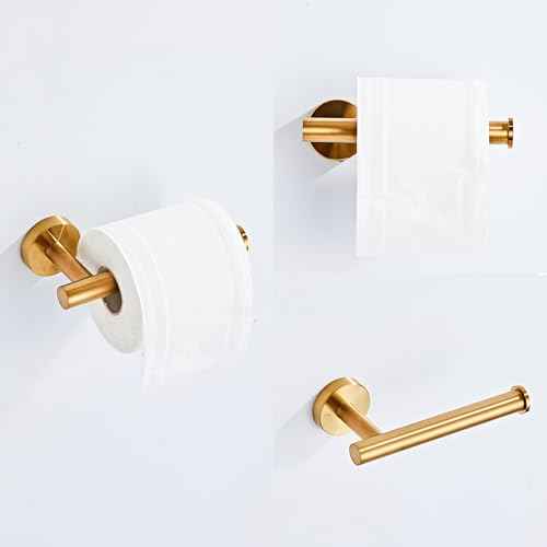 Brushed Gold Bathroom Hardware Set 10 Piece with Towel Racks for Bathroom, SUS304 Stainless Steel Bath Towel Bar Set, 24 Inch Wall Mounted Accessories Kit¡¦