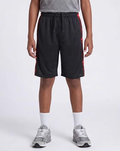 Boys' Mesh Athletic Shorts - 5 Pack, Quick Dry, Large