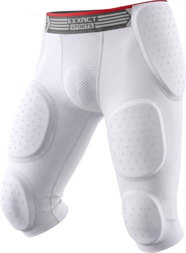 Football Girdle Compression Shorts for Men & Boys - White, Adult Small