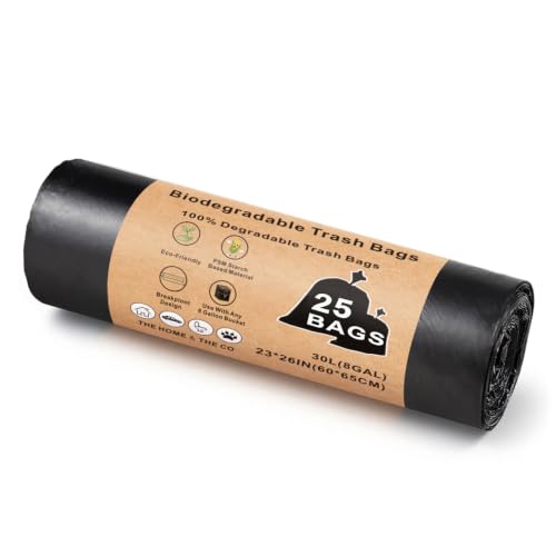 8 Gallon Compostable Portable Toilet Bags - 25 Count Black