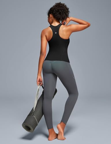 IUGA Built-In Bra Racerback Workout Tank Top for Women – Large, Black