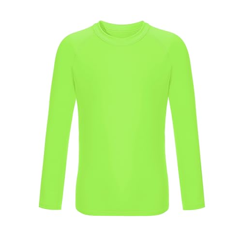 Boys Neon UV Protection Swim Shirt - 7-8 Years / Green