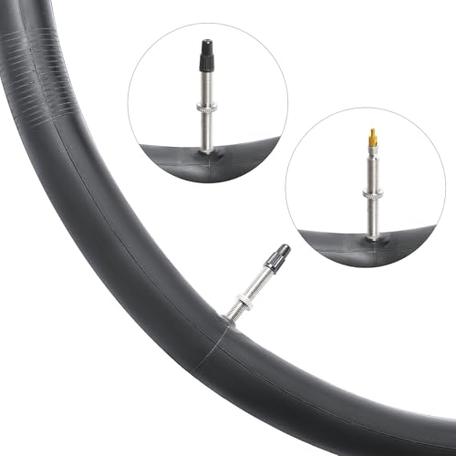 700C Bike Tubes 25-32C Compatible with Road & Mountain Bikes, FV Presta Valve - 2 Pack