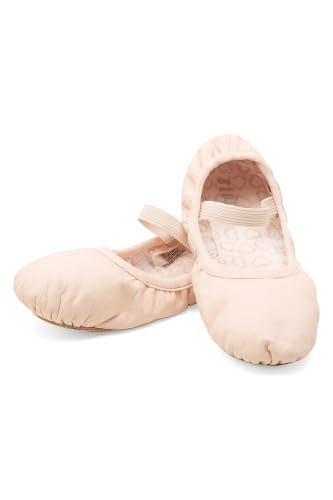 Pink Bloch Women's Ballet Slippers - Full-Sole Leather Dance Shoes, Little Kid Size 1