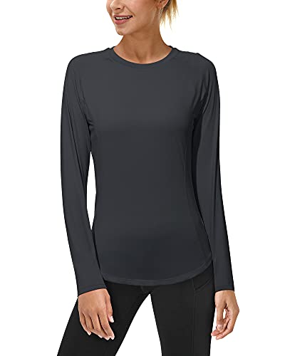 Long Sleeve UV Protection Swim Rash Guard - Gray, Medium