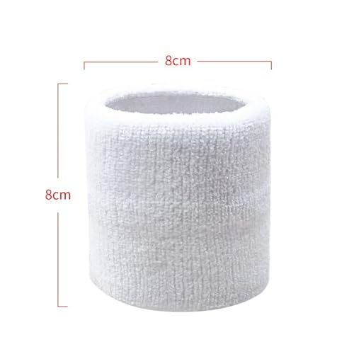3-Inch Wrist Sweatbands - Absorbent Athletic Bands - White & Black - 4 Pack