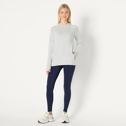 Women's Lightweight Long Sleeve Pullover Hoodie - Medium Space Dye Dove