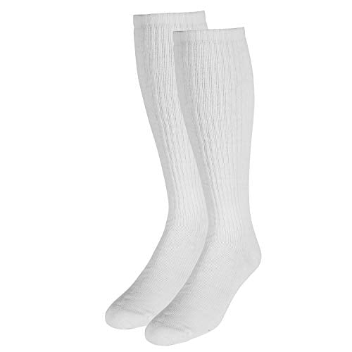 Truform Compression Socks Men Women Knee High 8-15 mmHg Medium White 1 Pair