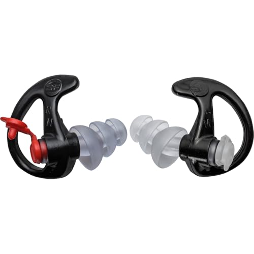 EP4 Sonic Defenders Plus Earplugs - Reusable, 24dB NRR, Black, Medium