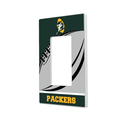 Green Bay Packers Passtime Design Single Rocker Light Switch Plate