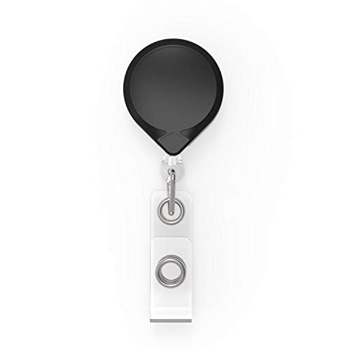 Retractable Badge Holder with 36" Nylon Cord & Swivel Clip