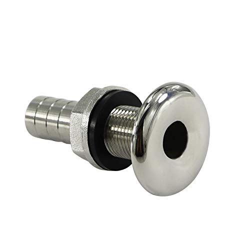 316 Stainless Steel Thru-Hull Fitting 3/8IN I.D. Marine Boat Plumbing Hardware