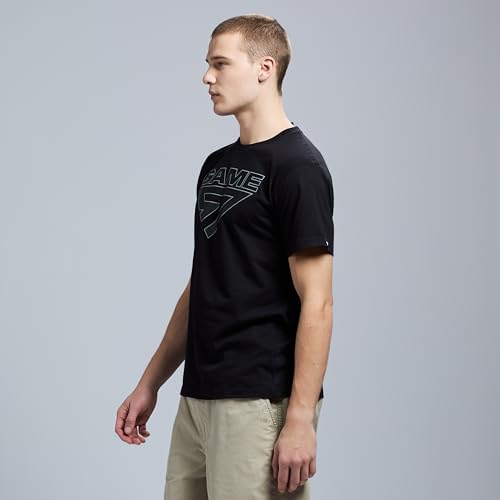 Short Sleeve Graphic Logo T-Shirt - Win Or Go Home, Medium, Black