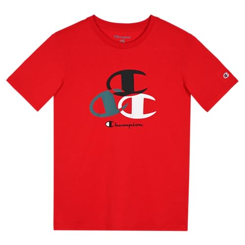 Champion Boys' 3-Piece Jogger Set Medium Black-Red | Hoodie, Sweatpants & T-Shirt