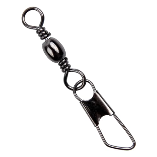 Fishing Swivels Stainless Steel Copper Snaps Black #12 - 15lb 100pcs - Saltwater & Freshwater
